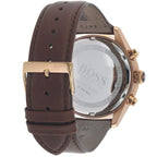 Hugo Boss Grand Prix 1513605 Rose Gold Case Brown Dial Brown Leather Men's Watch