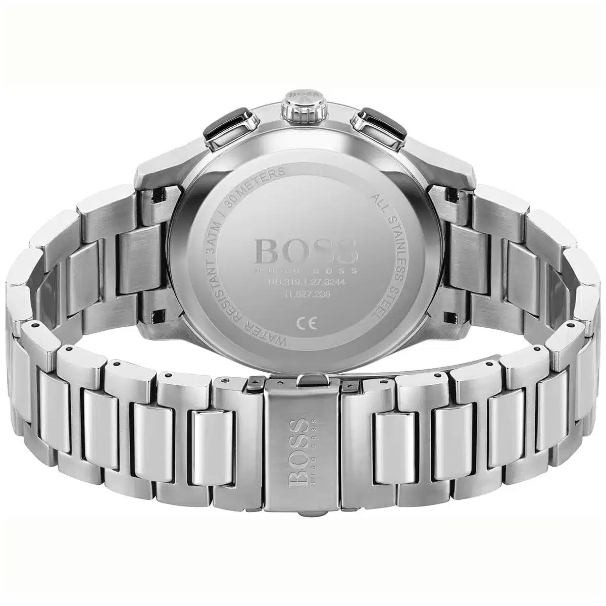 Hugo Boss Peak Chronograph 1513762 Silver Case Black Dial Men's Watch