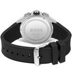 Hugo Boss Volane 1513953 Silver Case Black Rubber Strap Men's Watch