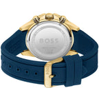 Hugo Boss Admiral 1513965 Silver Case Blue Dial Blue Rubber Strap Men's Watch