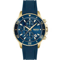 Hugo Boss Admiral 1513965 Silver Case Blue Dial Blue Rubber Strap Men's Watch