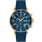 Hugo Boss Admiral 1513965 Silver Case Blue Dial Blue Rubber Strap Men's Watch