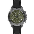 Hugo Boss Admiral 1513967 Silver Case Green Dial Black Rubber Strap Men's Watch