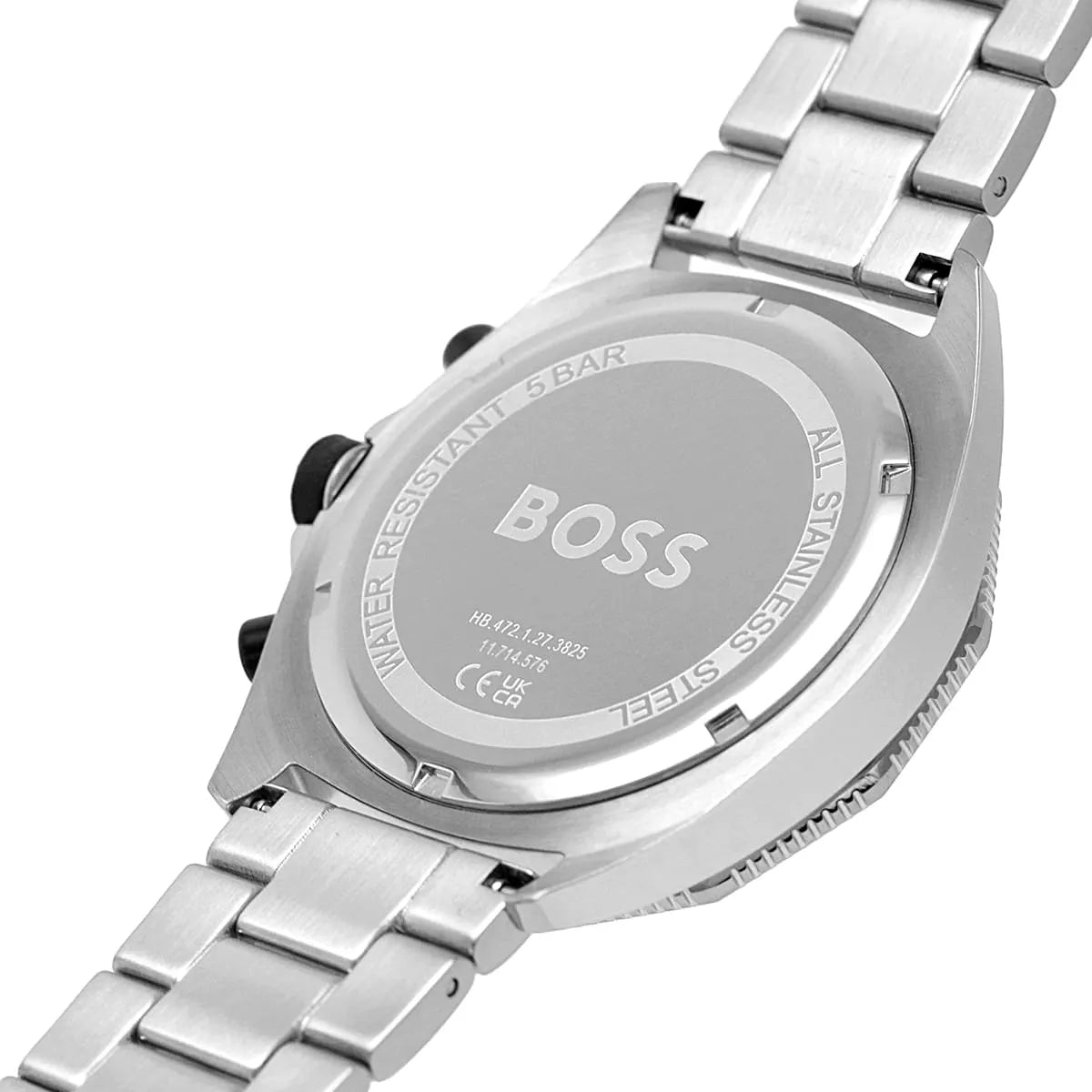 Hugo Boss Energy 1513971 Silver Case Black Dial Black Bezel Silver Metal Men's Watch