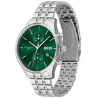 Hugo Boss Associate 1513975 Runner Silver Stainless Steel Green Dial Men's Watch