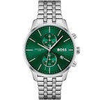 Hugo Boss Associate 1513975 Runner Silver Stainless Steel Green Dial Men's Watch