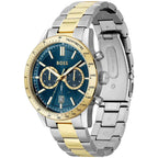 Hugo Boss Runner 1514163 Two-Tone Silver Gold Case Blue Dial Men's Watch