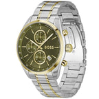 Hugo Boss Grand Prix 1514227 Green Dial Two-Tone Men's Chronograph Watch