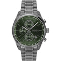 Hugo Boss Integrity 1514228 Chronograph Green Dial Gunmetal Stainless Steel Men's Watch