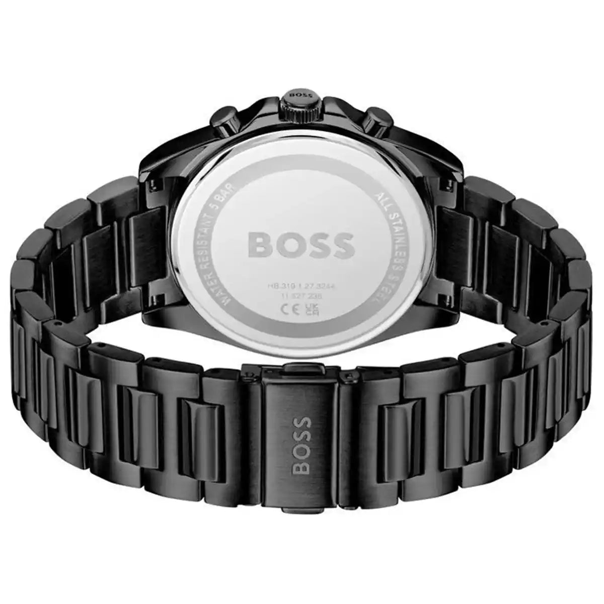 Hugo Boss Strike 1514291 Chronograph Black Dial All-Black Stainless Steel Men's Watch