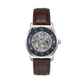 Hugo Boss Principe 1514305 Silver Case Navy Blue Skeleton Automatic Men's Watch