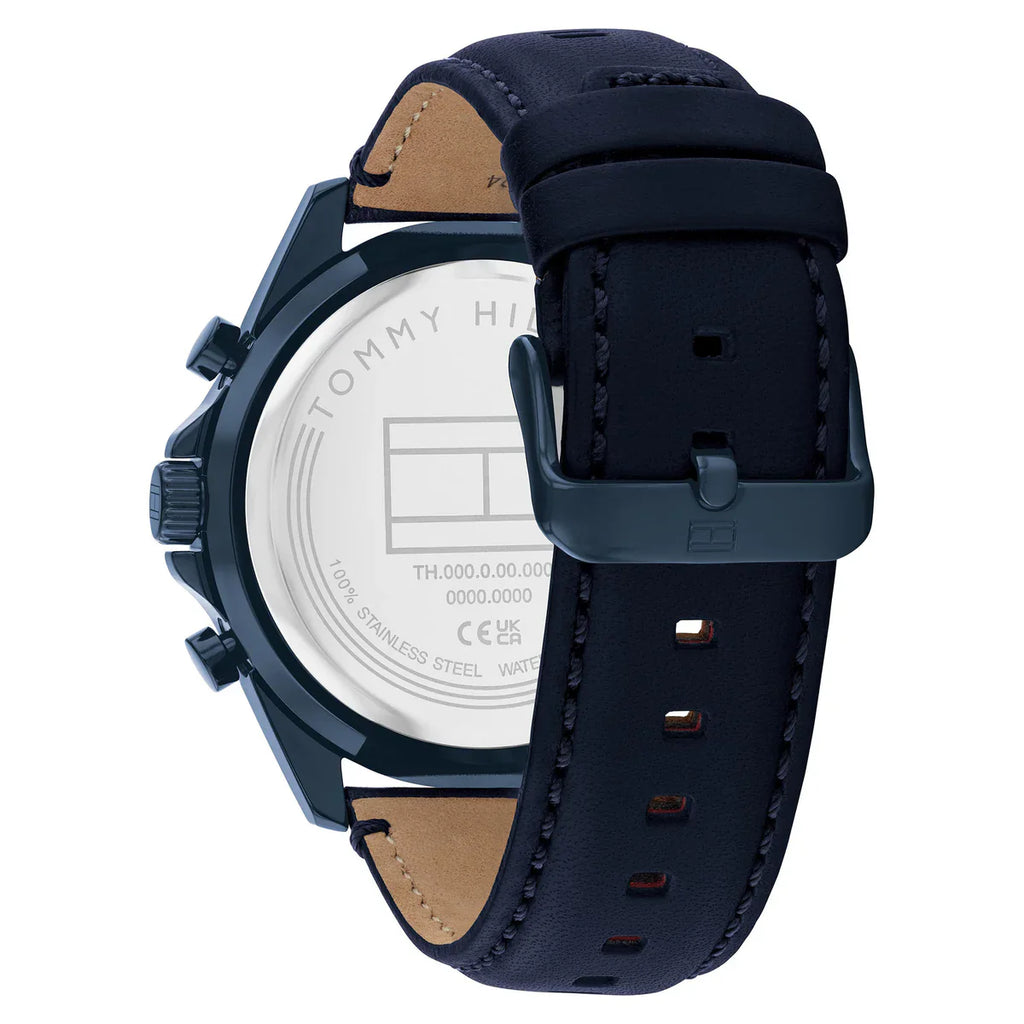 Tommy Hilfiger Jax 1710655 All Navy Blue Dial Blue Leather Men's Watch
