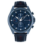 Tommy Hilfiger Jax 1710655 All Navy Blue Dial Blue Leather Men's Watch