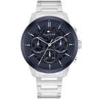 Tommy Hilfiger Henry 1710684 Silver Blue Skeleton Dial Metal Men's Watch