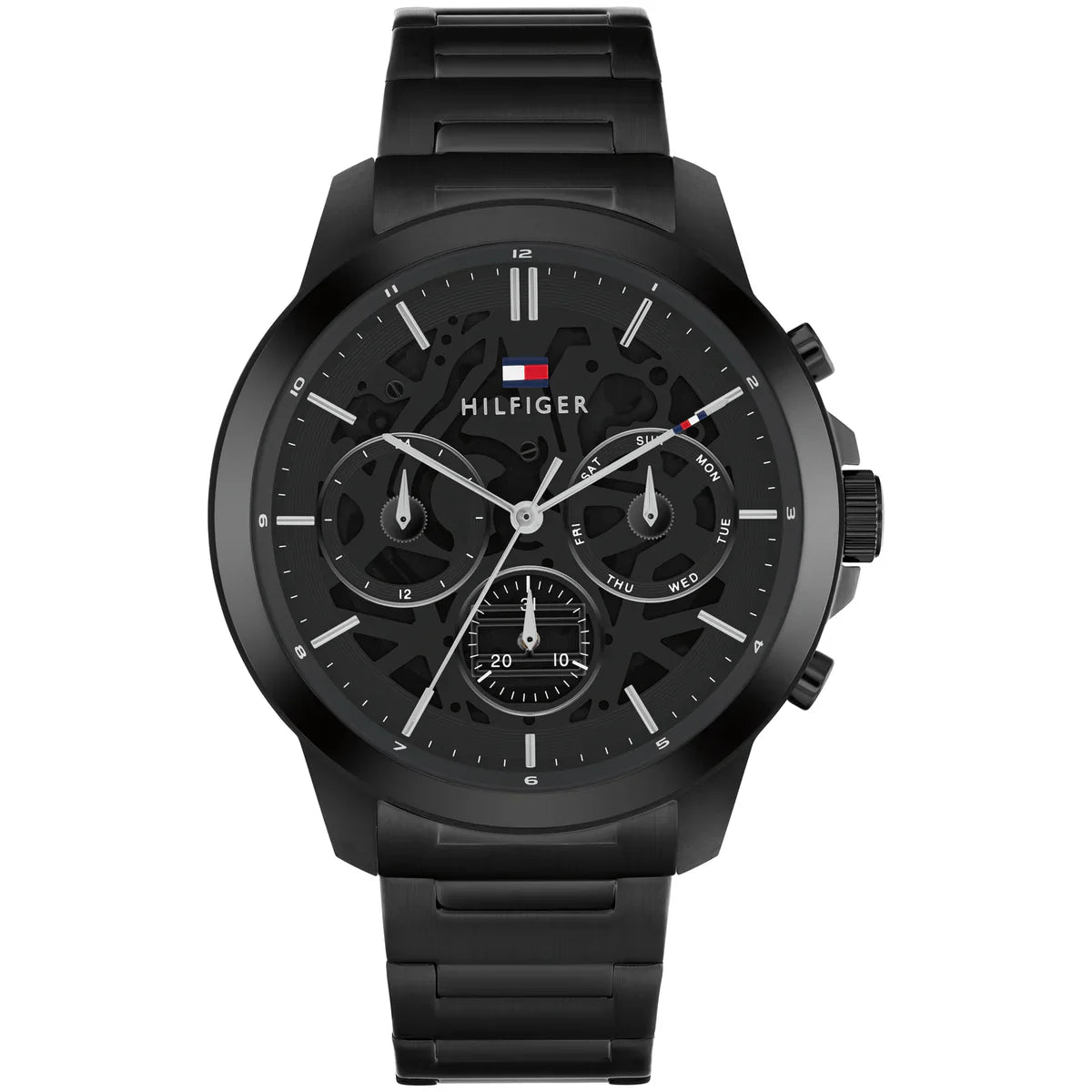 Tommy Hilfiger Henry 1710685 All Black Skeleton Dial Metal Men's Watch