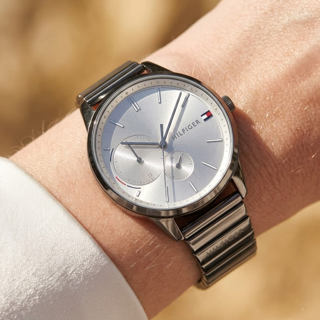 Tommy Hilfiger Brooke 1782062 Multi-Function Silver Dial Gunmetal Women's Watch