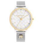 Tommy Hilfiger 2850Two-Tone Silver & Gold Mesh Strap Women's Watch