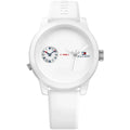 Tommy Hilfiger Duo 1791324 Dual-Time White Dial Men's White Rubber Watch