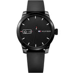 Tommy Hilfiger Denim 1791382 All Black Rubber Strap Men's Watch