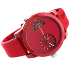 Tommy Hilfiger Denim 1791557 All Red Dual-Time Rubber Strap Men's Watch
