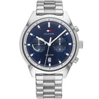 Tommy Hilfiger Bennett 1791725 Silver-Tone Blue Dial Dual-Time Men's Watch