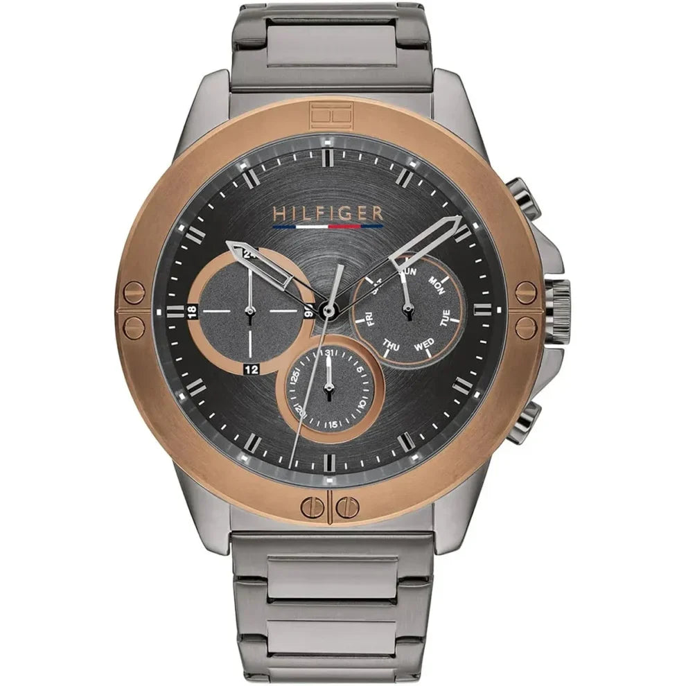Tommy Hilfiger Harley 1791892 Multi-Function Grey Dial Men's Two-Tone Watch