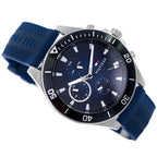 Tommy Hilfiger Larson 1791920 Multi-Function Blue Dial Men's Blue Rubber Watch