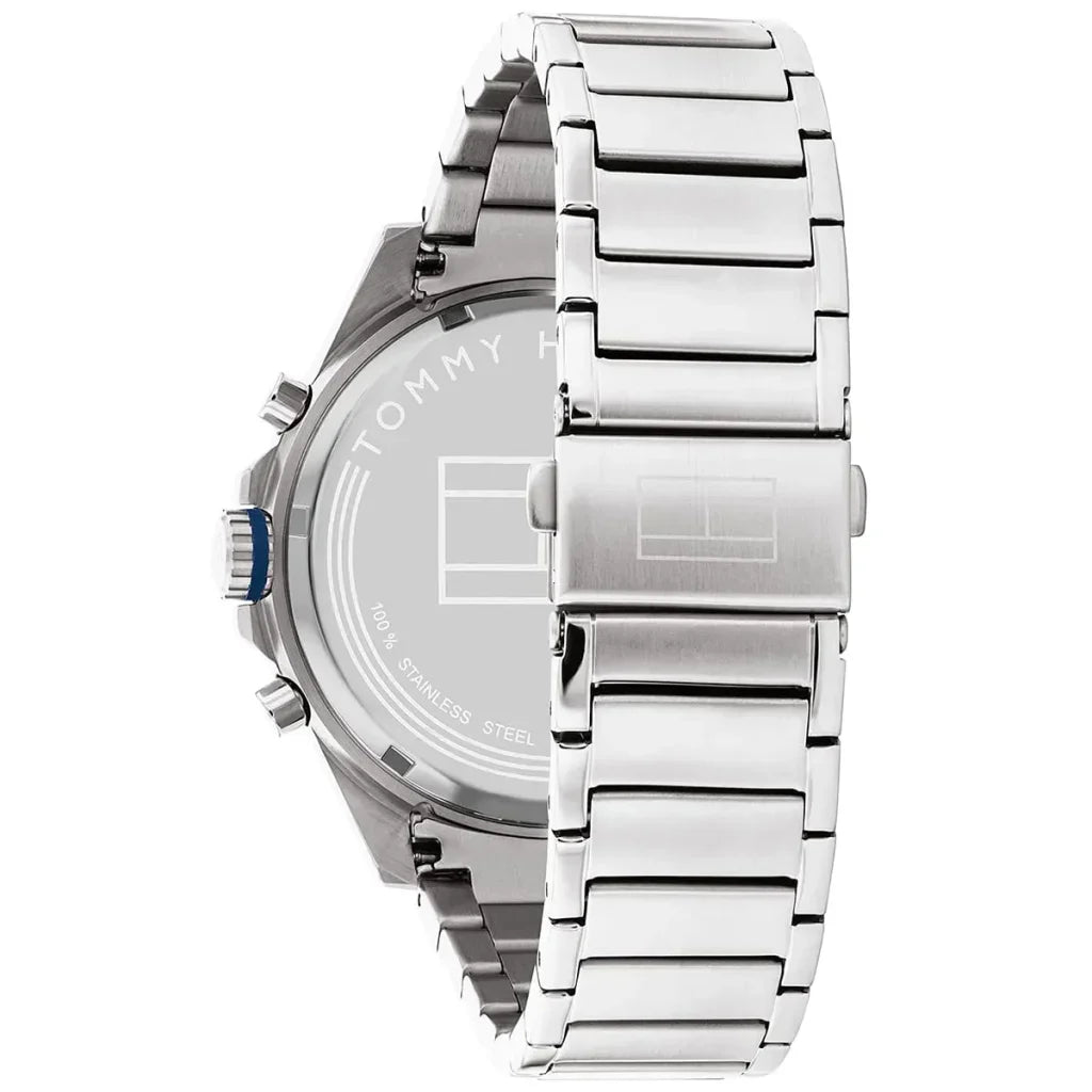 Original Tommy Hilfiger Max Men's Watch - Silver Steel & Navy Dial (1791973)