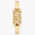 Michael Kors Women's MK Empire Three-Hand Gold-Tone Stainless Steel Logo Bracelet Watch (Model: MK4840), Gold, Modern
