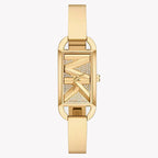 Michael Kors Women's MK Empire Three-Hand Gold-Tone Stainless Steel Logo Bracelet Watch (Model: MK4840), Gold, Modern