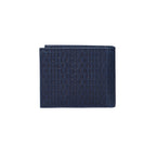 Tommy Men Navy Blue With Logo Pattern Two Fold Wallet