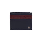 Tommy Black Men's Textured Leather Bifold Wallet