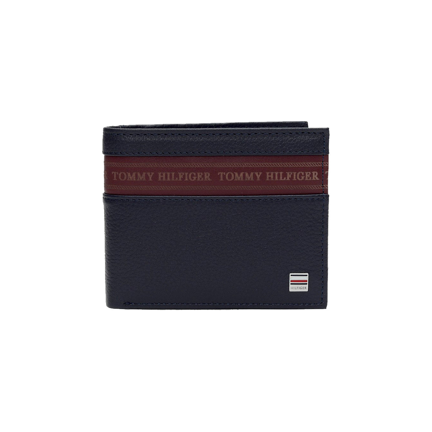 Tommy Black Men's Textured Leather Bifold Wallet