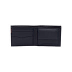 Tommy Black Men's Textured Leather Bifold Wallet