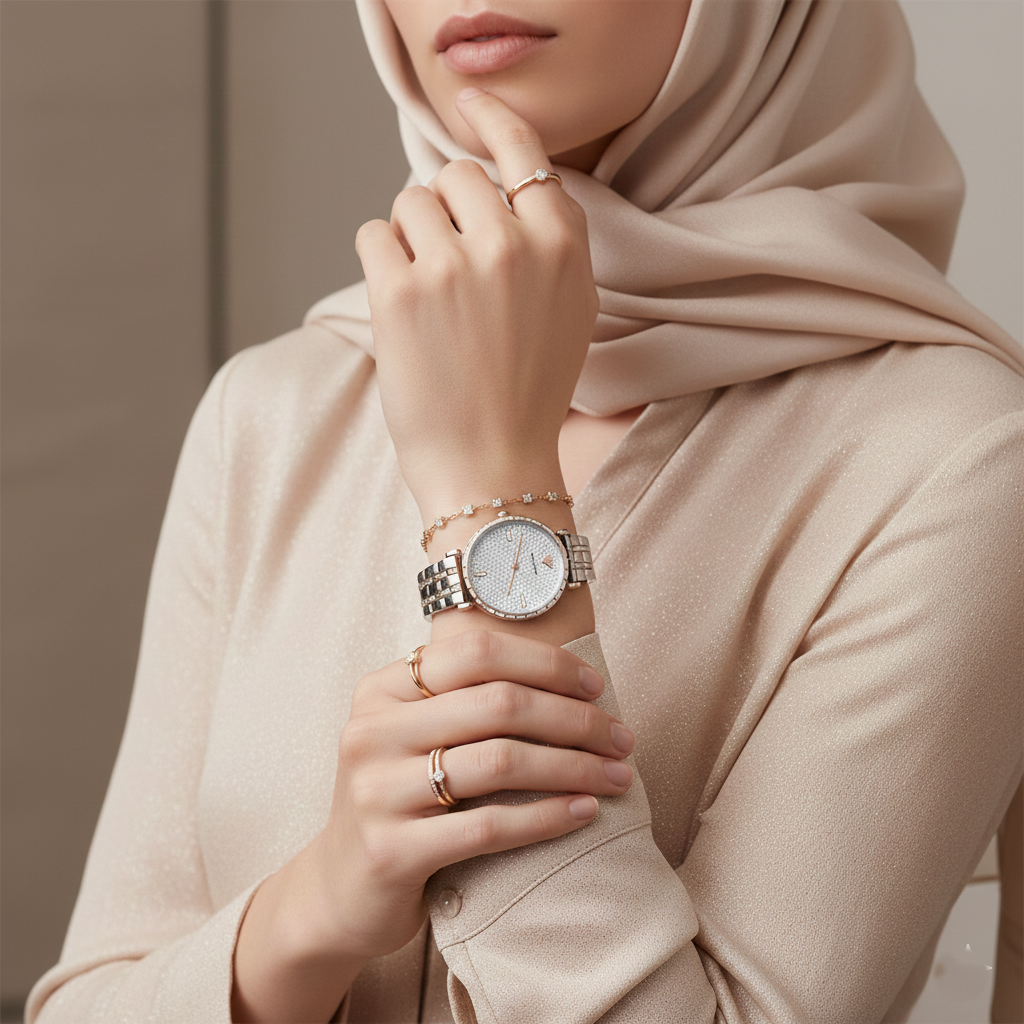 Emporio Armani AR11293 Women’s Crystal Dial Two-Tone Silver Rose Gold Stainless Steel Gianni T-Bar Watch