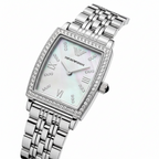 Emporio Armani AR11405 Women’s Mother of Pearl Dial Silver Stainless Steel Gianni T-Bar Watch