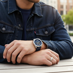 Michael Kors MK8923 Men’s Navy Blue Dial Blue Fabric Strap Chronograph Watch