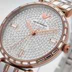 Emporio Armani AR11293 Women’s Crystal Dial Two-Tone Silver Rose Gold Stainless Steel Gianni T-Bar Watch