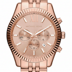 Michael Kors MK8319 Men’s Rose Gold Dial Rose Gold Stainless Steel Lexington Chronograph Watch