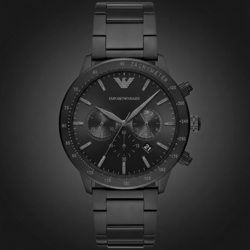 Emporio Armani AR11242 Men’s Black Dial Black Stainless Steel Chronograph Watch