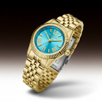 Michael Kors Lexington MK3271 Women’s Gold-Tone Turquoise Dial Stainless Steel Watch
