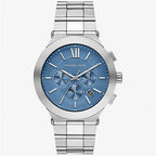 Michael Kors MK9222 Men’s Blue Dial Silver Stainless Steel Billie Chronograph Watch