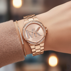 Michael Kors Lennox MK1063 Rose Gold MK Logo Watch