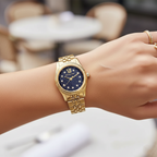 Michael Kors Lexington MK4802 Women’s Gold Blue Speckled Dial Watch