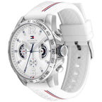 Tommy Hilfiger Men's Sport Multi-Function Watch – Model 1710676– White Silicone Strap