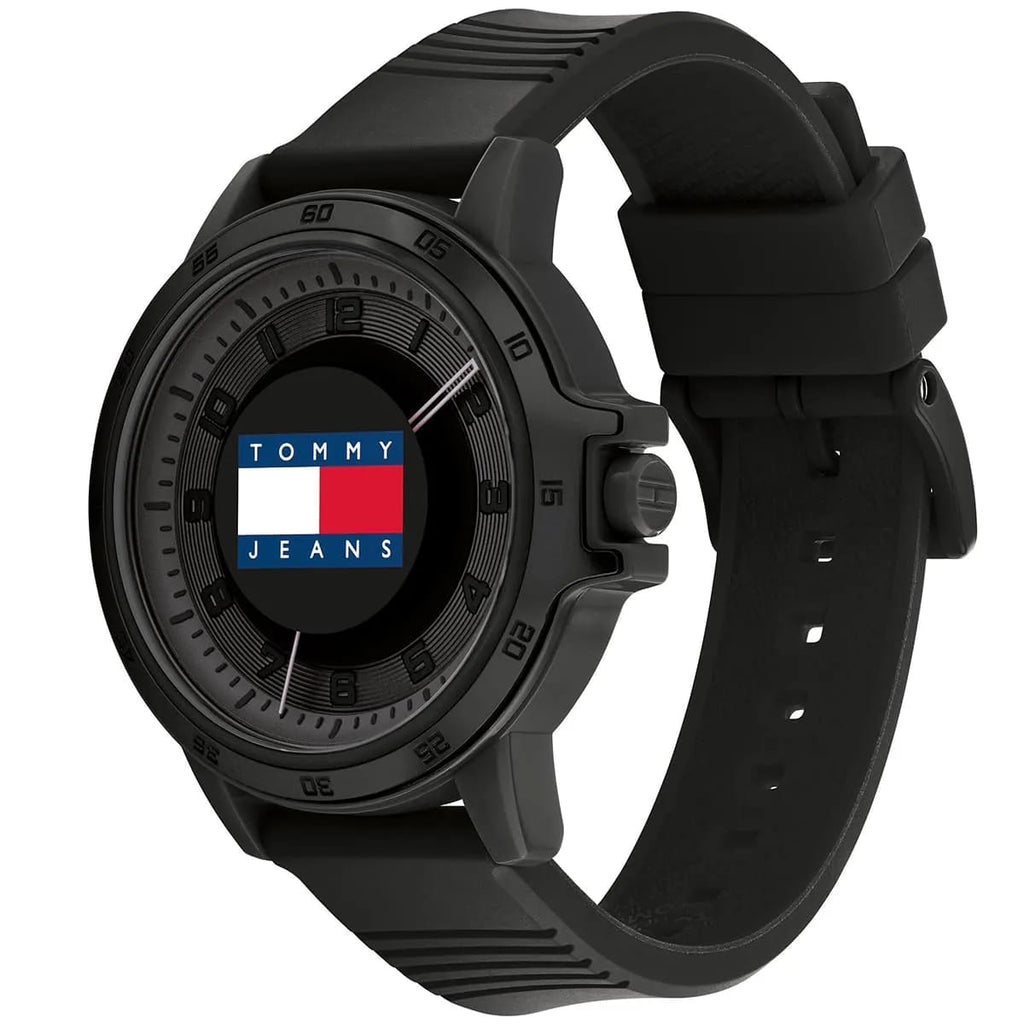 Tommy Jeans 1792032 Men’s Casual Black Silicone Watch – Minimal Sport Design