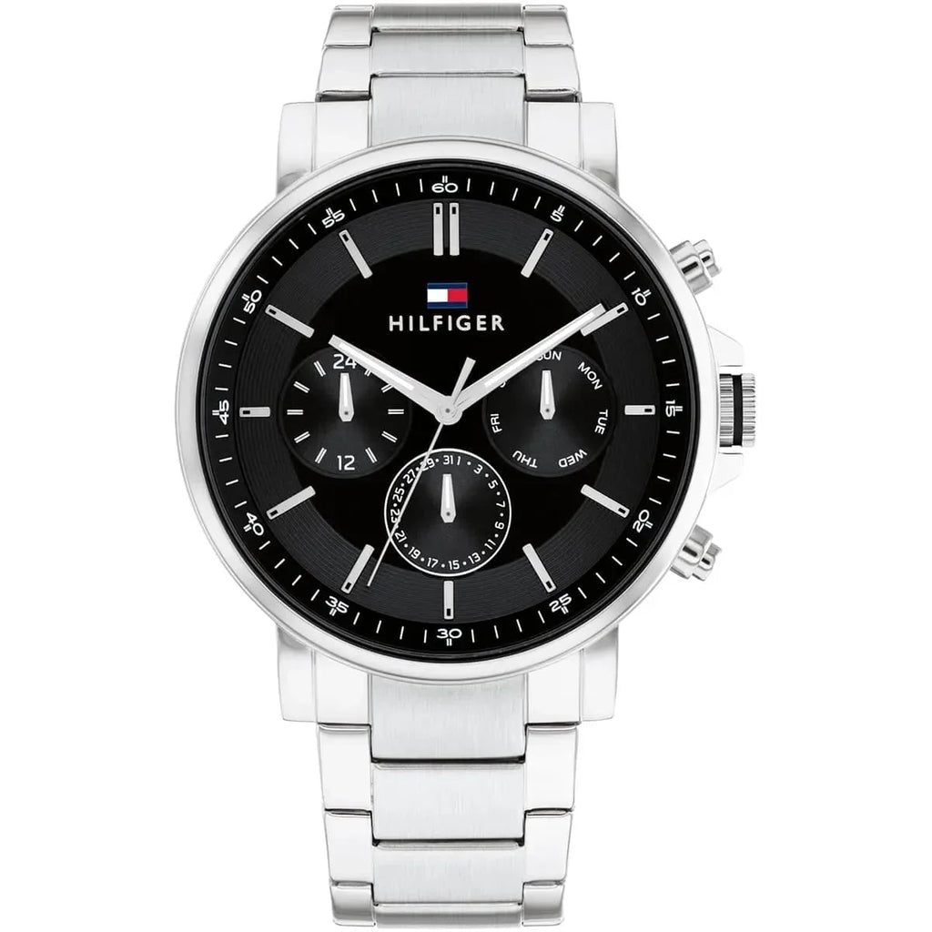 Tommy Hilfiger 1710667 Men’s Chronograph Watch – Black Dial & Stainless-Steel Bracelet