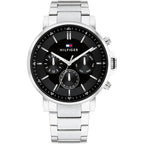 Tommy Hilfiger 1710667 Men’s Chronograph Watch – Black Dial & Stainless-Steel Bracelet