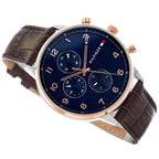 Tommy Hilfiger Leonard 1791987 Men's Classic Multi-Function Leather Watch