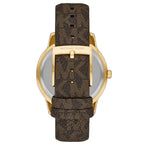 Michael Kors Tibby MK6966 Women’s Gold Dial Brown Leather Multi-Function Watch